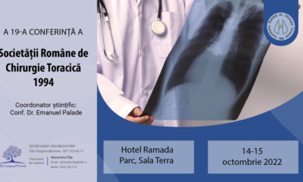Conferința națională a Societății Române de Chirurgie Toracică: 14-15 octombrie, București